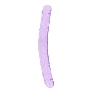 Dwustronne Dildo Realistic Double Dong 34cm Fioletowy - 2877800408