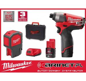 Zakrtarka udarowa Milwaukee M12 CID + Laser + 2x2.0Ah + Walizka + adowarka - 2827804918