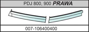 *Radaway Uszczelka petwa dolna do drzwi kabiny prysznicowej pokrgej na szyb 6mm, L887mm 007-106400300, 007-106400400 - 2824320230