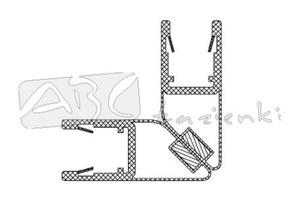 RIHO 562020001 uszczelka magnetyczna na szyb 8mm 90 stopni L2010