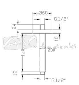 Fromac 6668 Rami sufitowe L-15 cm chrom - 2860028003