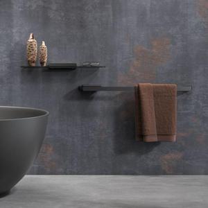 GEESA SHIFT BRUSHED METAL BLACK COLLECTION Wieszak na rcznik with Pka Brushed metal black - 2866780719