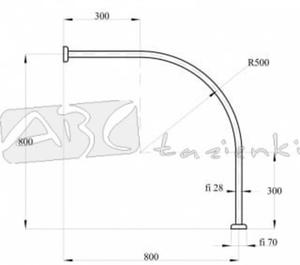 *Adah Drek ukowy symetryczny 80x80 cm fi28 biay - 2869790554