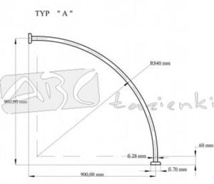 Adah Drek ukowy symetryczny 90x90 cm fi28 biay - 2869790557