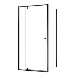 Sealskin Contour drzwi prysznicowe uchylne ze ciank boczn, 100x100 cm, wysoko 200 cm, czarny mat, przezroczyste bezpieczne szko 6 mm CD181006195100 - 2872515587