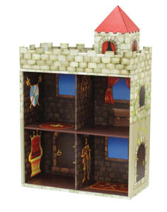 Krooom - ekologiczne zabawki z kartonu - Zamek-półka na książki wykonana z wodoodpornego kartonu - domki Krooom - K218CST - 2828044645