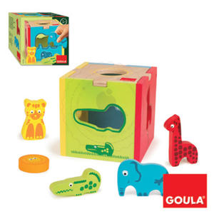 Goula - Kostka ze zwierztkami - sorter dla najmodszych - zabawki edukacyjne - GO 53424 - 2828044676