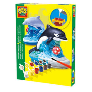 SES Creative - zabawki kreatywne, zabawki plastyczne, zestawy do malowania i modelowania, zabawki edukacyjne - Zestaw do odlewu z gipsu - delfin - SE 01274 - 2828044706