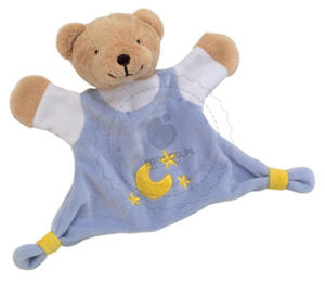 GOKI - Welurowa przytulanka - błękitny niedźwiadek - zabawki dla niemowląt - 65091 - 2828044440