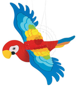 GOKI - Papuga z ruchomymi skrzydekami - zabawki drewniane - GK454 - 2828044641