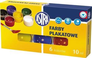 Farby Plakatowe 6 kolorw 10 ml. Astra - 2832622914