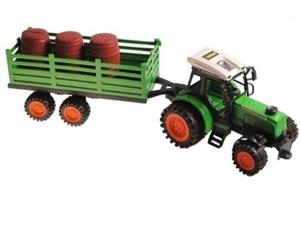 Traktor cignik z przyczep i beczkami 54cm - 2832623184