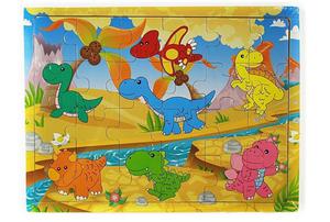 Puzzle drewniane Dinusie 24 e4lementy - 2832627201