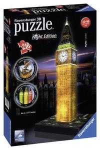 Puzzle 3D 216 el. Big Ben Noc Ravensburger - 2843711095