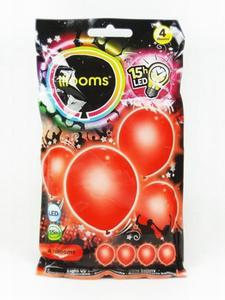 Podwietlane Balony LED 4szt. Czerwone TM TOYS - 2841506067