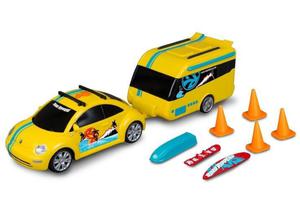 Flota Miejska VW Beetle With Caravan Toy State - 2854994109