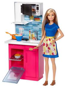 Lalka Barbie w kuchni akcesoria Mattel DVX54 - 2845958311