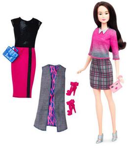 Barbie Fashionistas lalka z ubrankami DTD96 - 2845958313