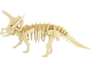 Drewniane puzzle 3D dinozaur triceratops - 2853176079