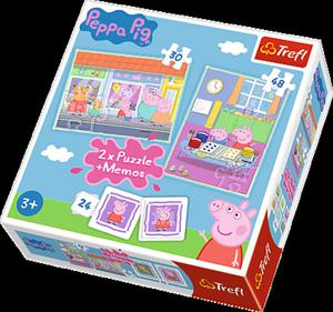 Puzzle 2w1 + memos Dzie Peppy Trefl - 2848986493