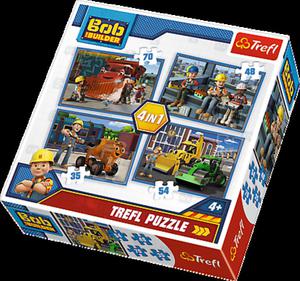 Puzzle 4w1 pracowity dzie Bob Budowniczy - 2856739870