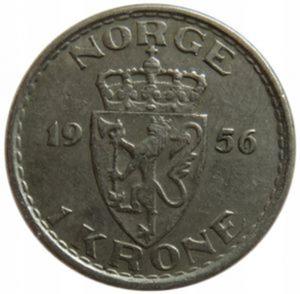 1 Krone 1956 - Norwegia - 2859175739