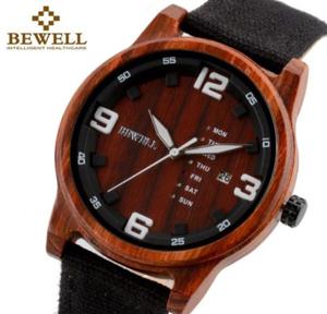 Zegarek Drewniany Bewell ZS-W156A Czarny + Pude - 2859220631