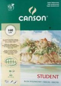 Blok rysunkowy fakturowany Canson Student 160g/m,A3, 30 ark - 2860107024