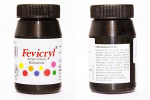 Farba do tkanin Fevicryl Pidilite 50ml czarna - 2860107103