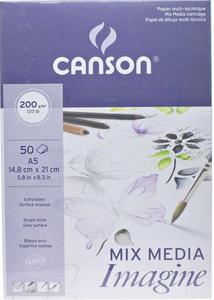 Blok Mix Media Imagine Canson A5 200g/m 50 ark - 2860109610