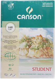 Blok rysunkowy fakturowany Canson Student 160g/m A5 30 ark - 2860109801