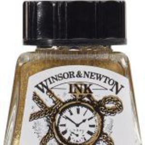 Winsor&Newton tusz rysunkowy drawing Ink zoty gold metallic bronze 14 ml - 2865560282