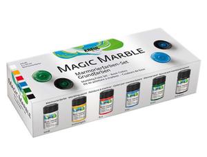 Komplet farb do marmurkowania Magic Marble 6x20 ml basic colors, malowanie na wodzie - 2865560295