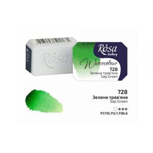 Farba akwarelowa Rosa gallery Sap Green nr 728 kostka 2,5 ml - 2867793698