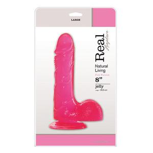 Dildo-JELLY DILDO REAL RAPTURE PINK 8"""""""""""""""" - 2876764829