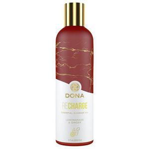 Dona - Essential Massage Oil Recharge Lemongrass & Ginger 120 ml - 2876765660