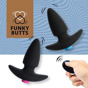 FeelzToys - FunkyButts Remote Controlled Butt Plug Set for Couples - 2876765705