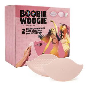 FeelzToys - Boobie Woogie Remote Controlled Boob Vibrators (2 pcs) - 2876765776