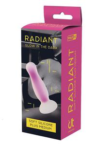 RADIANT SOFT SILICONE GLOW IN THE DARK PLUG MEDIUM PURPLE - 2876768262