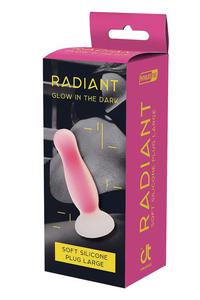 RADIANT SOFT SILICONE GLOW IN THE DARK PLUG LARGE PINK - 2876768263