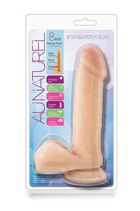 AU NATUREL 8INCH SENSA FEEL DILDO BEIGE - 2876768415