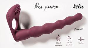 Strap-on Pure Passion Farnell Wine Red - 2876771357