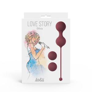 Vaginal balls set Love Story Diva Wine Red - 2876771395