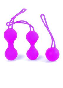 Kulki-Silicone Kegal Balls Set - Purple - 2876771791