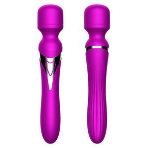 Stymulator-Silicone Dual Massager USB 7+7 Function Purple - 2876775005