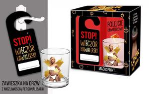 LOOK AT ME - Zestaw szklanka whisky z zawieszk na drzwi - Stop!wieczr kawalerski - 2877264541