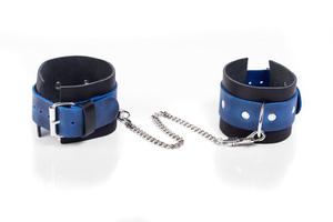 Kajdanki- Cuffs Crazy Horse Blue, Big - 2877470108