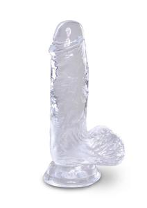 King Cock 5 Inch Cock w Balls Transparent - 2877932520