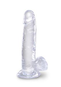 King Cock 7 Inch Cock w Balls Transparent - 2877932521