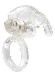 Rabbit Vibrating Cockring Transparent - 2878024107